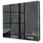 Specchio LED Quadrato | Pulsante touch | Luce bianca fredda - Reyze Serie Motivated Modello 4